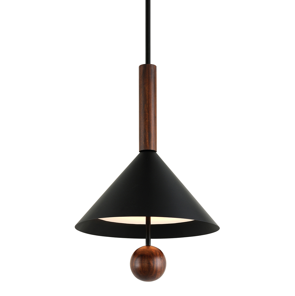 Ranger Pendant 35" - Black And Natural Acacia