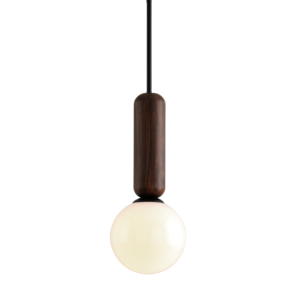 Ensign Pendant 17" - Black And Natural Acacia