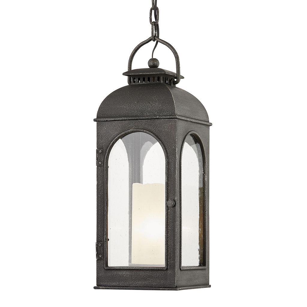 Derby Hanging Lantern - Aged Pewter