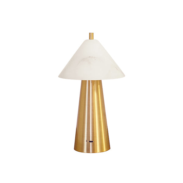 Rechargeable Mini Table Lamp With Faux Alabaster