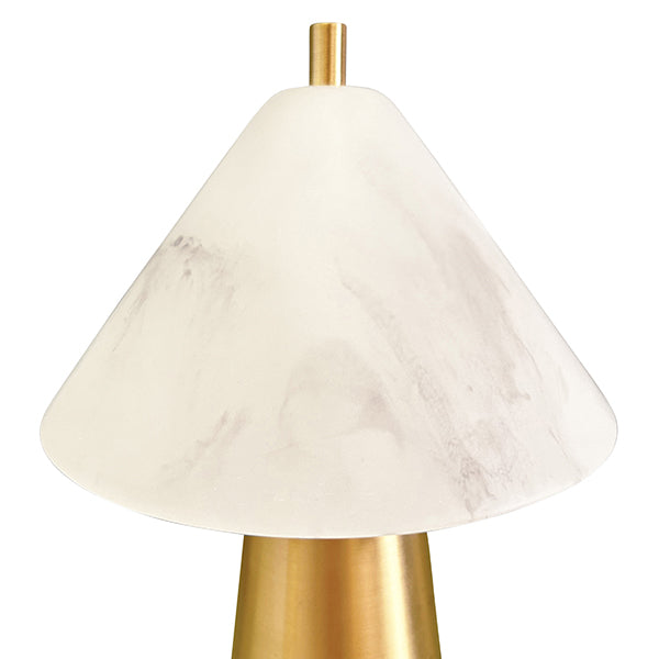 Rechargeable Mini Table Lamp With Faux Alabaster