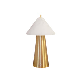 Rechargeable Mini Table Lamp With Faux Alabaster