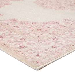 Jaipur Living Malo Medallion Pink/ White Runner Rug