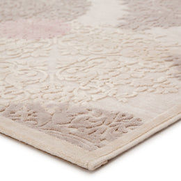 Jaipur Living Wistful Damask Ivory/ Pink Runner Rug