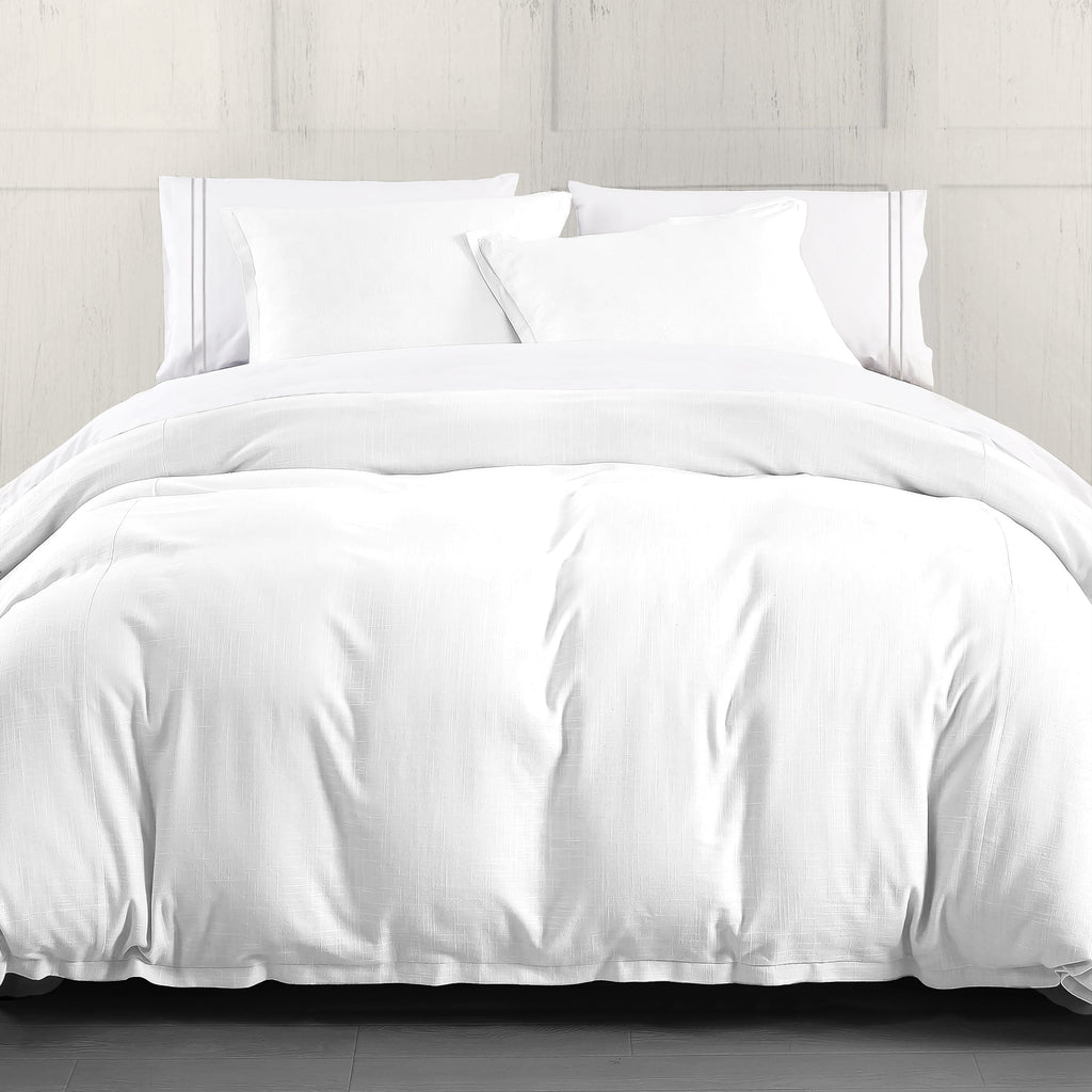 Hera Linen Duvet, Twin White