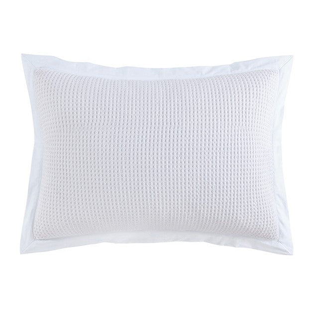 Waffle Weave King Sham (Pair), 21x34 White