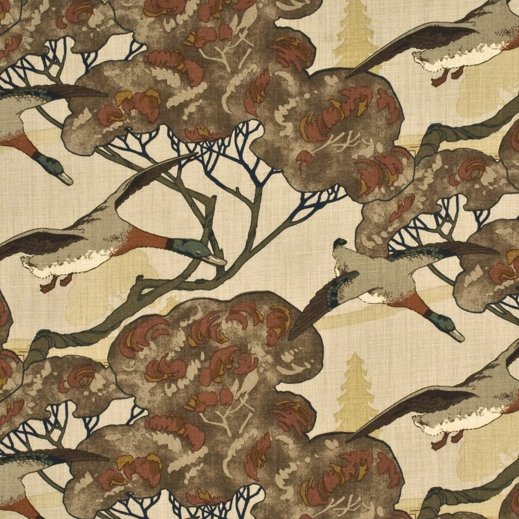 Flying Ducks - Stone/Brown - 2 Yards