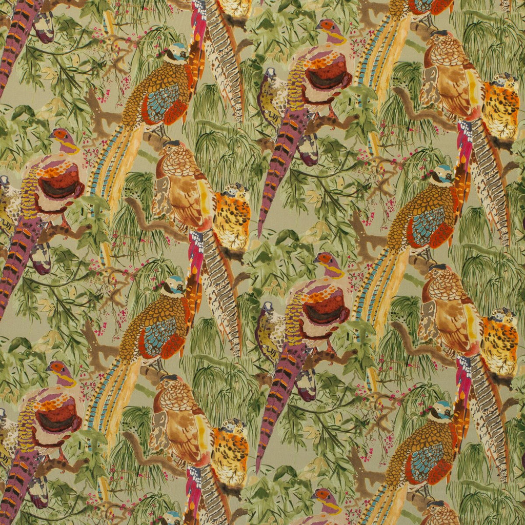 Game Birds Velvet - Fig Multi