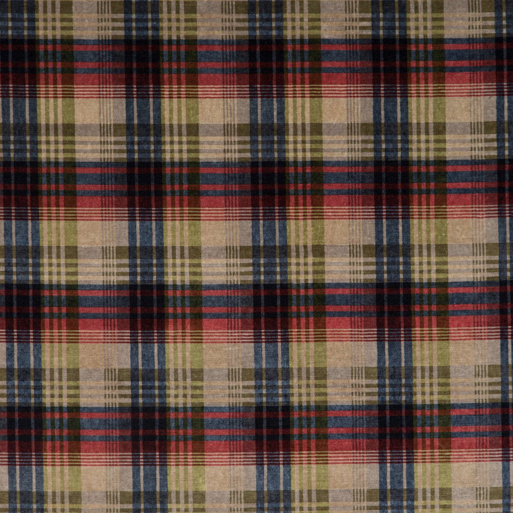 Velvet Ancient Tartan - Red/Blue/Green