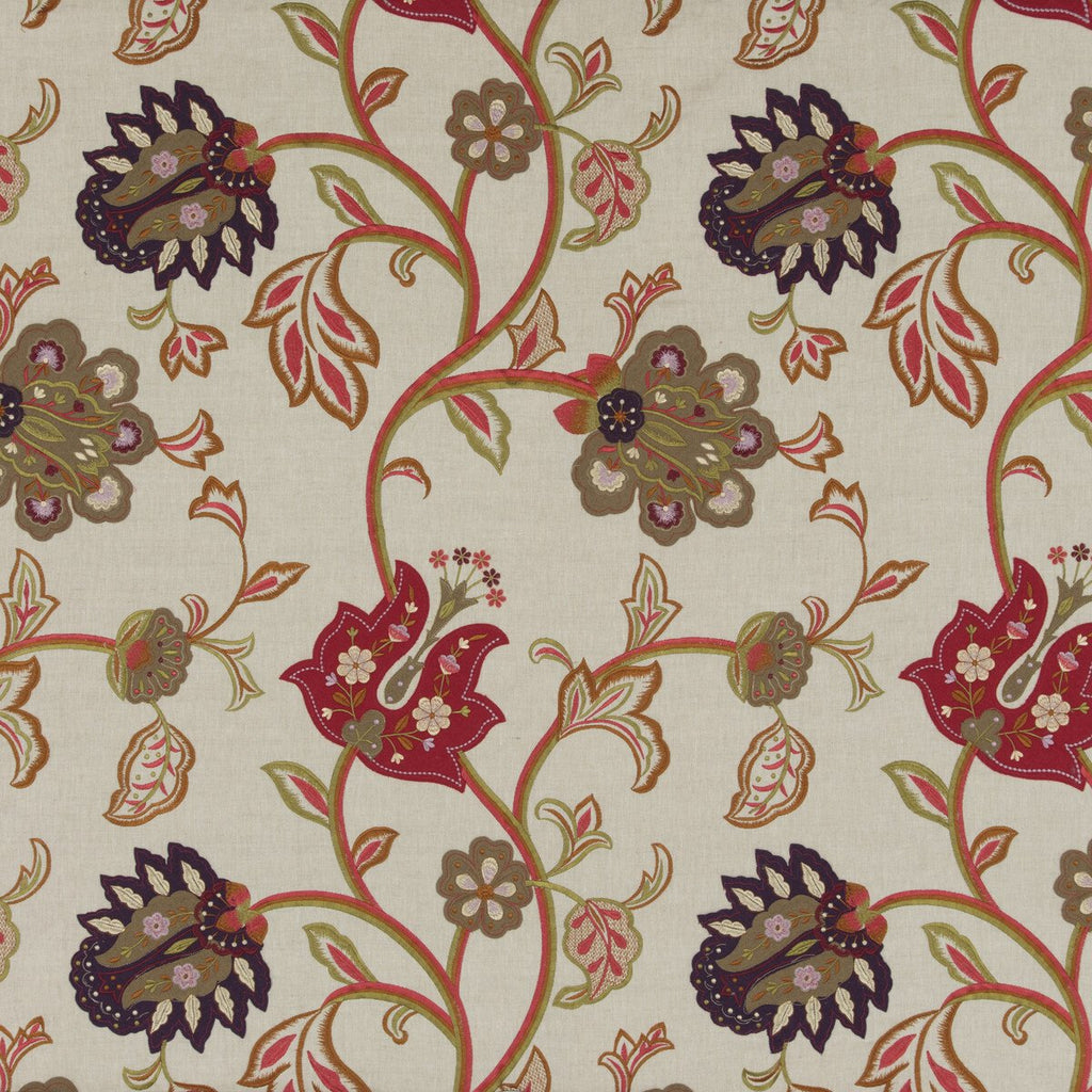 Floral Fantasy - Red/Plum