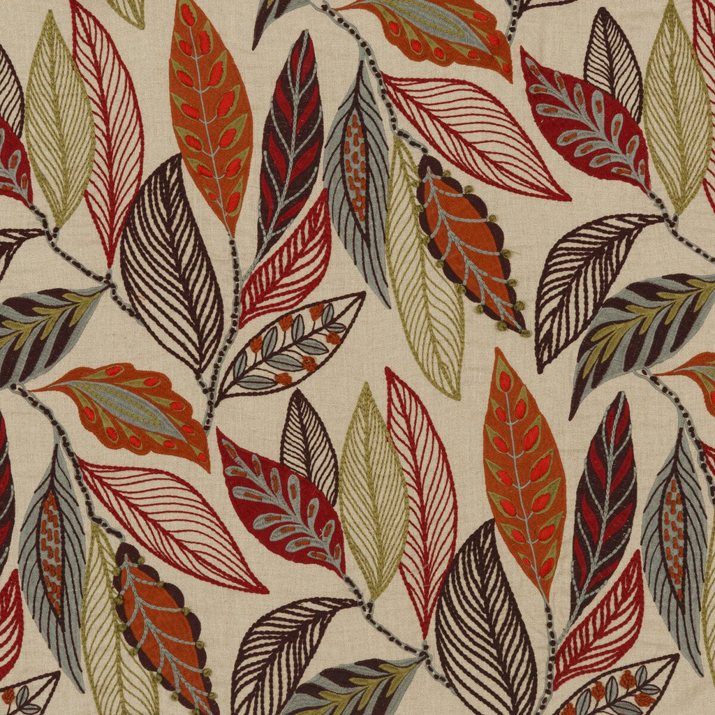 Forest Leaves - Red/Plum