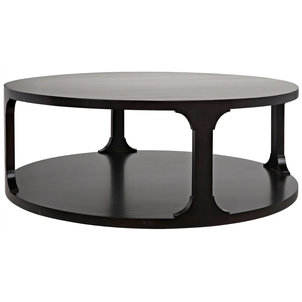 Gimso Round Coffee Table, Alder - Espresso