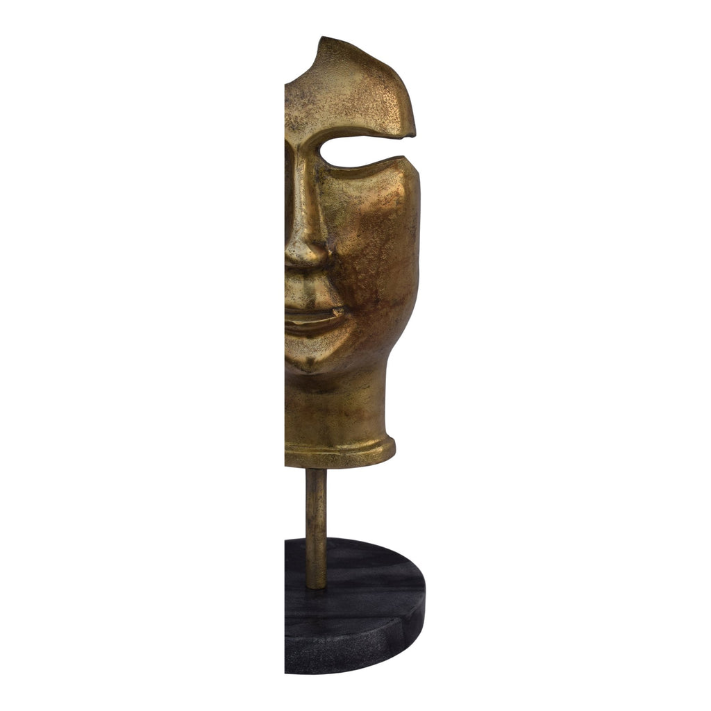 Golden Mask On Stand