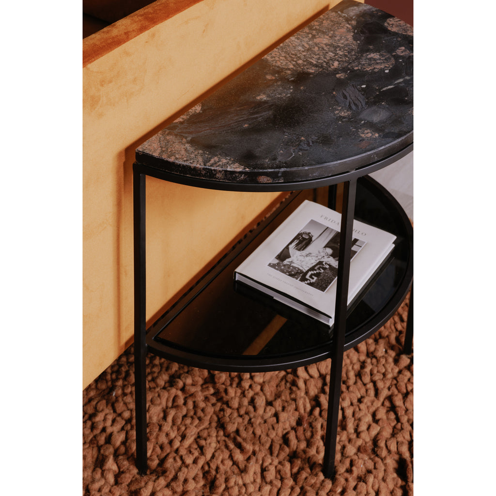 Aurora Side Table Black Marble