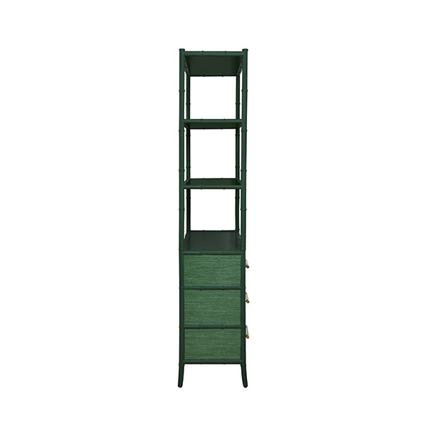 Three Drawer Etagere With Bamboo Detail