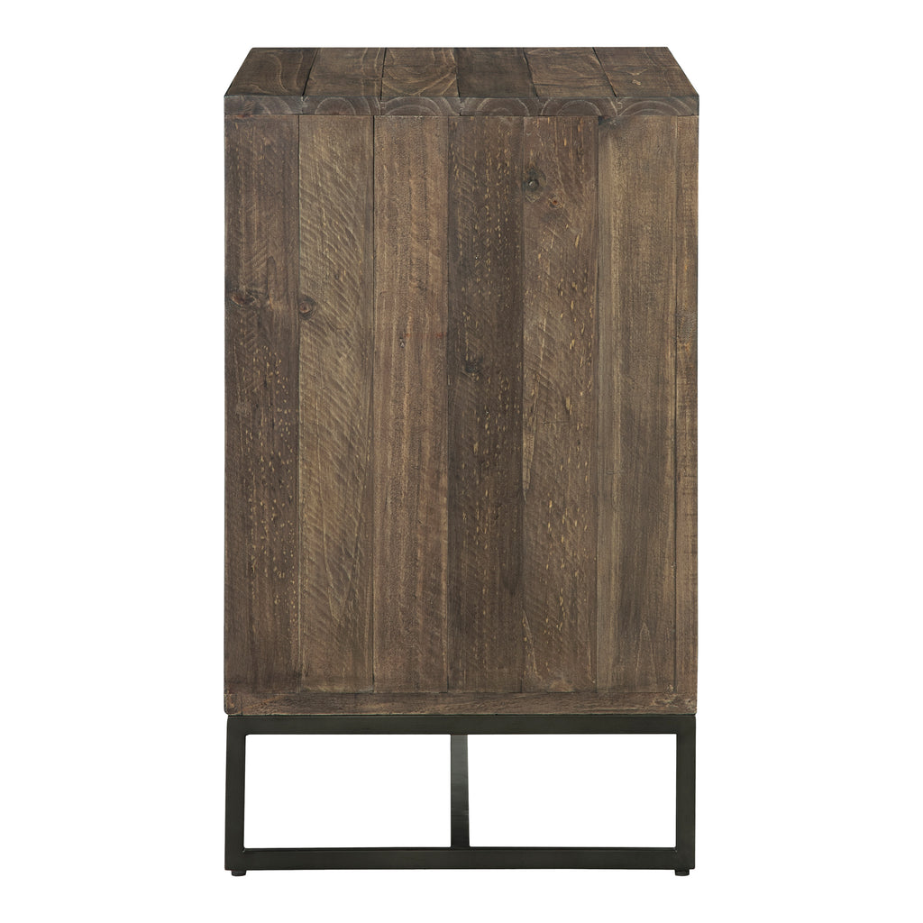 Elena 3 Drawer Nightstand Brown