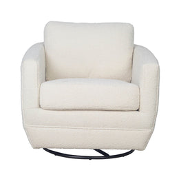 Baltimo Swivel Glider, Boucle White