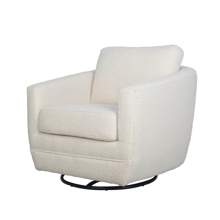 Baltimo Swivel Glider, Boucle White