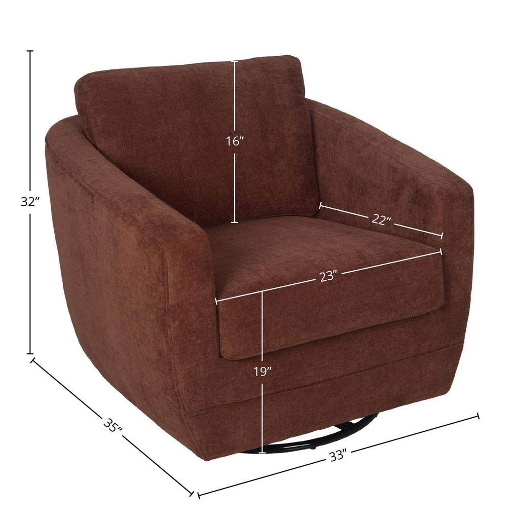 Baltimo Swivel Glider, Deep Rust