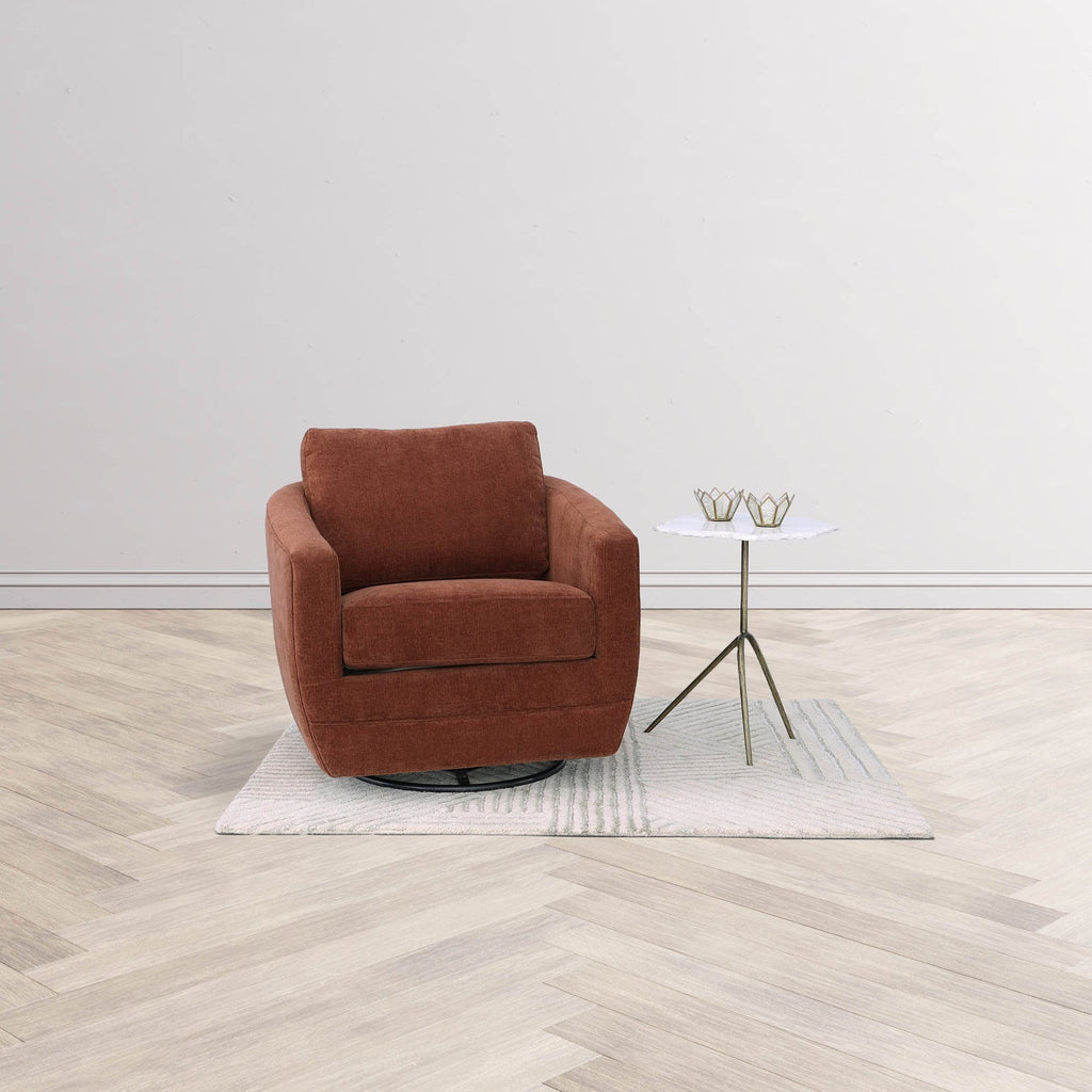 Baltimo Swivel Glider, Deep Rust