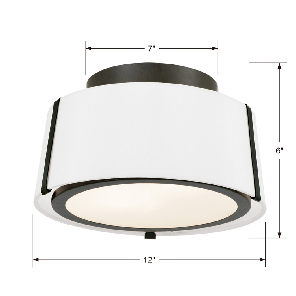 Fulton 2 Light Semi Flush