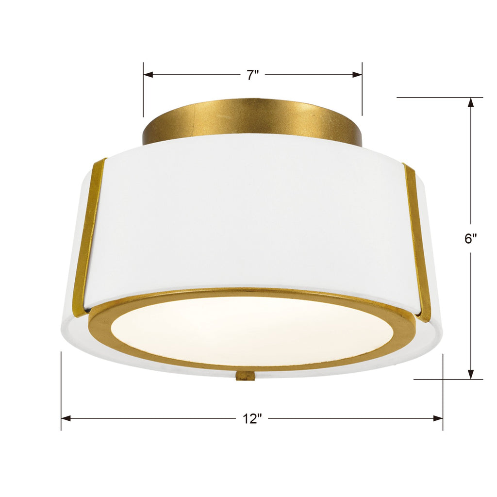 Fulton 2 Light Semi Flush