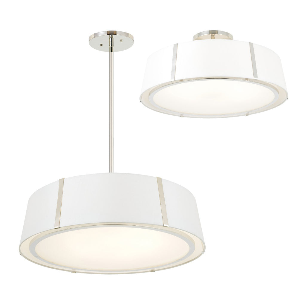 Fulton 6 Light Semi Flush