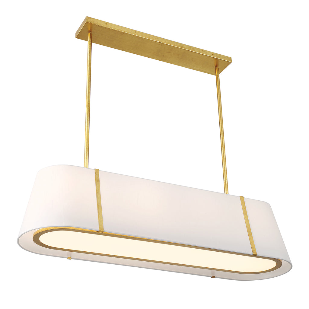 Fulton 4 Light Linear Oval Chandelier