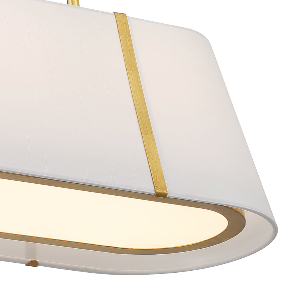 Fulton 4 Light Linear Oval Chandelier