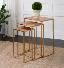 Copres Oxidized Nesting Tables Set/3