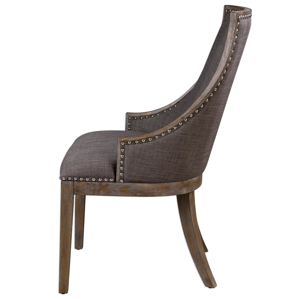 Aidrian Charcoal Gray Accent Chair