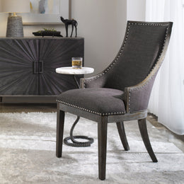 Aidrian Charcoal Gray Accent Chair