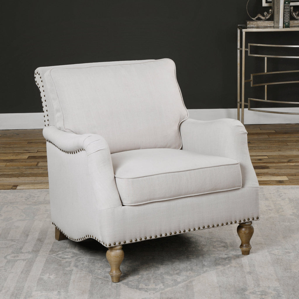 Armstead Antique White Armchair