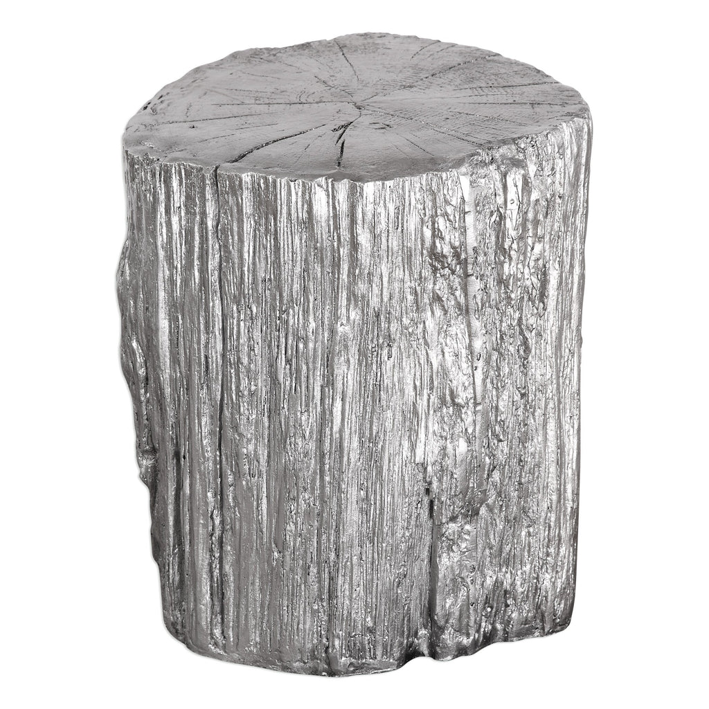 Cambium Silver Tree Stump Stool