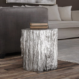 Cambium Silver Tree Stump Stool