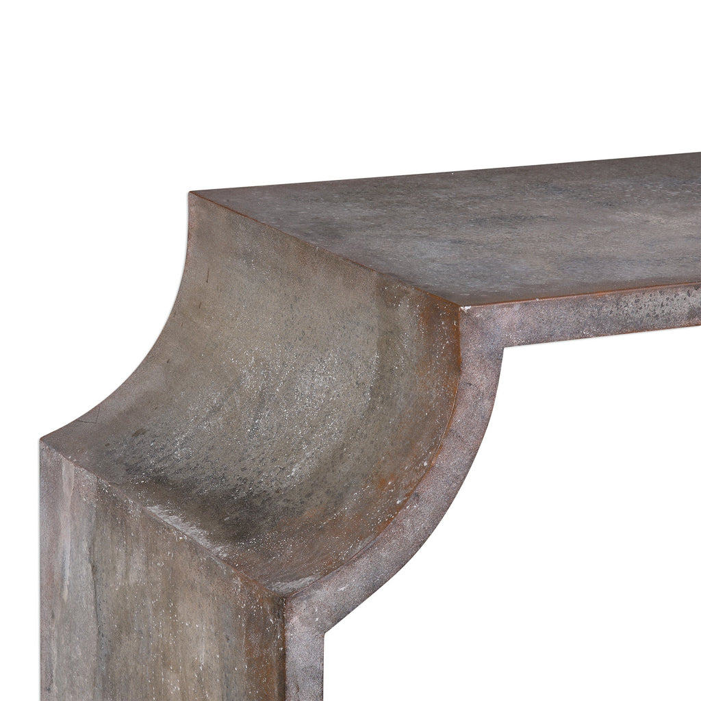 Agathon Stone Gray Console Table