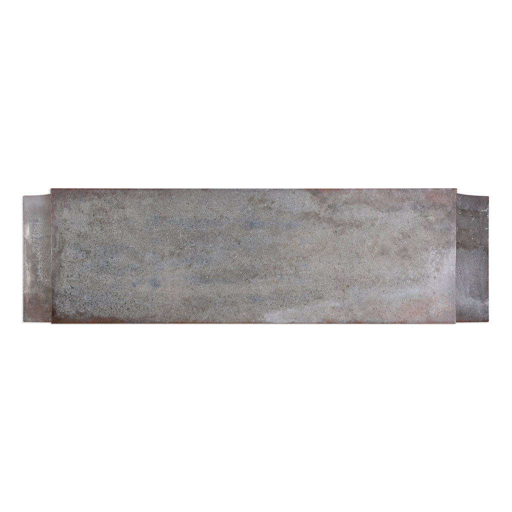 Agathon Stone Gray Console Table