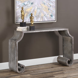 Agathon Stone Gray Console Table