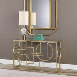 Metria Gold Console Table