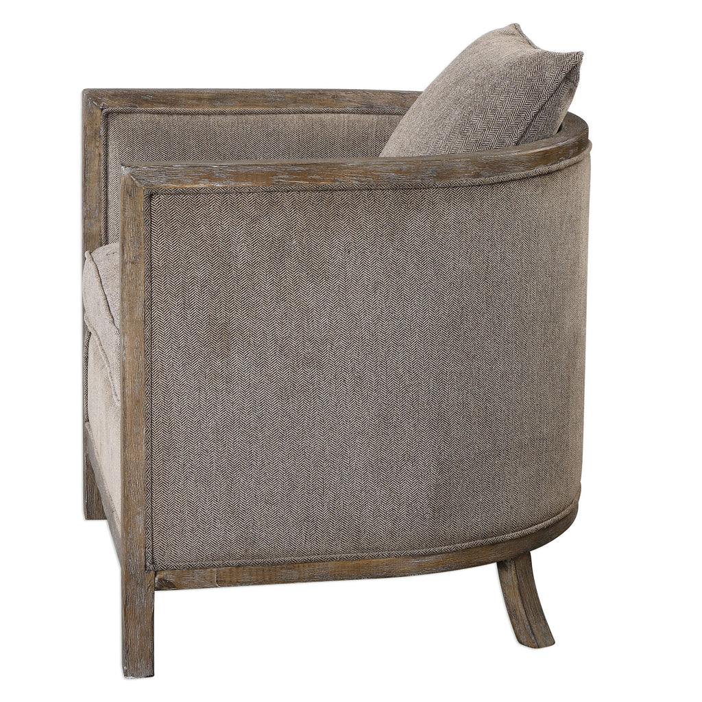 Viaggio Gray Chenille Accent Chair