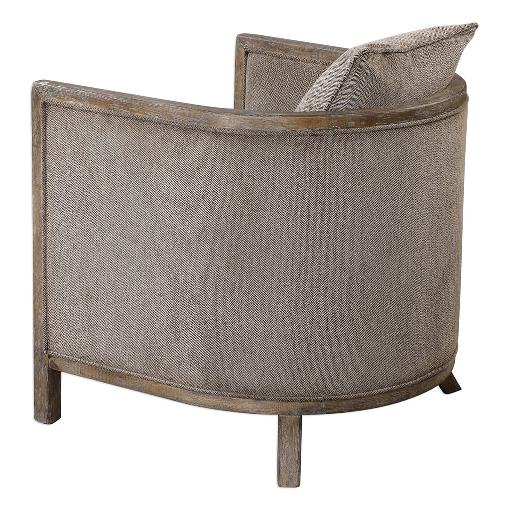 Viaggio Gray Chenille Accent Chair