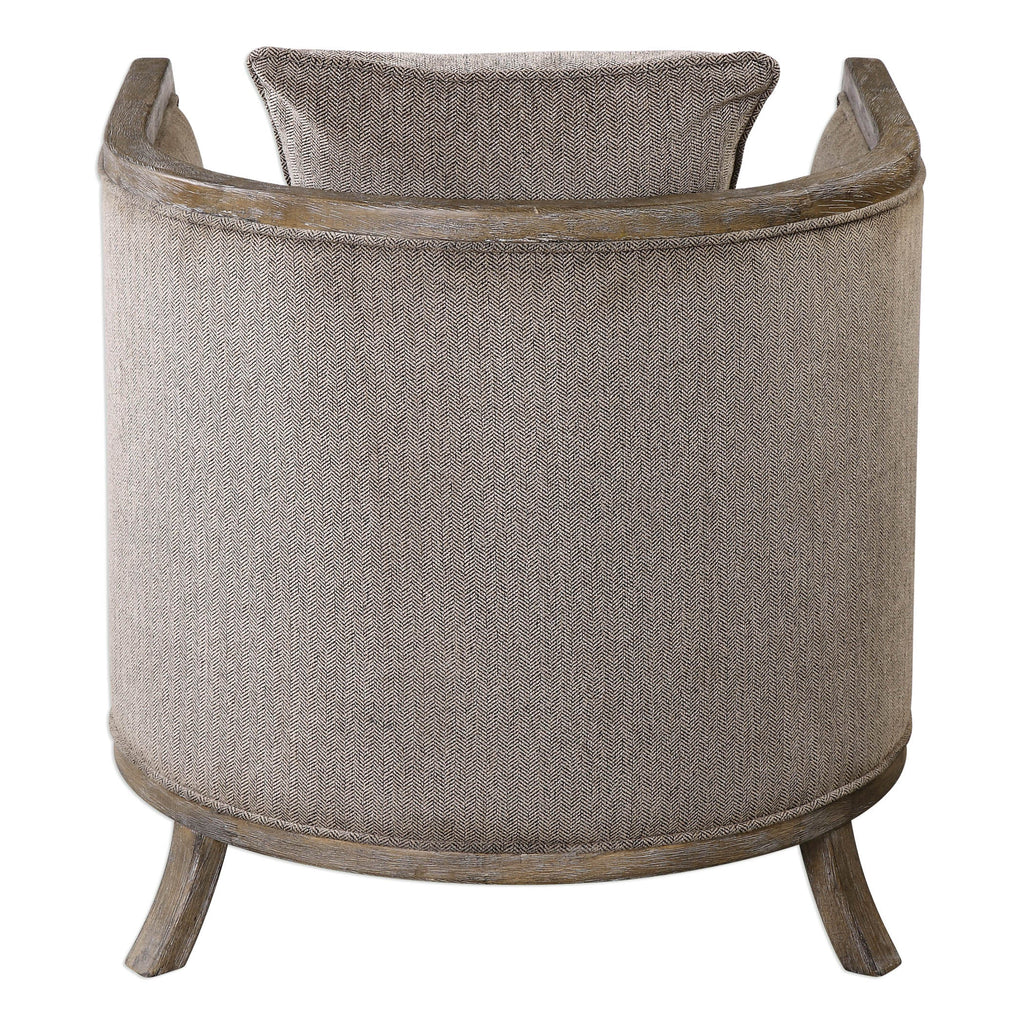 Viaggio Gray Chenille Accent Chair