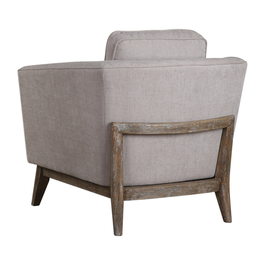 Varner Beige Linen Accent Chair