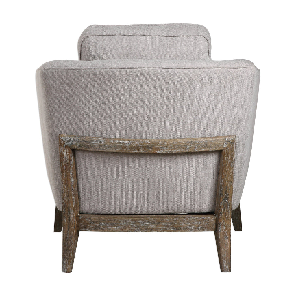 Varner Beige Linen Accent Chair