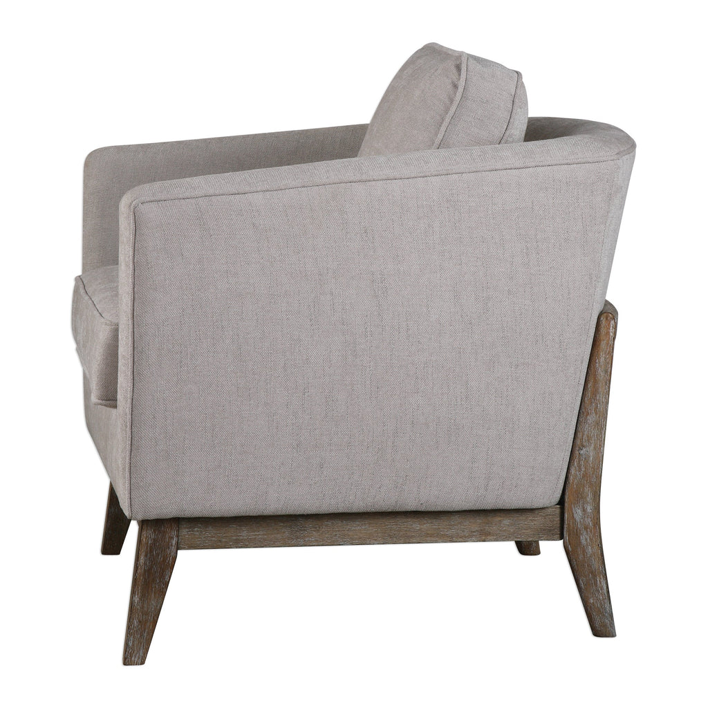 Varner Beige Linen Accent Chair