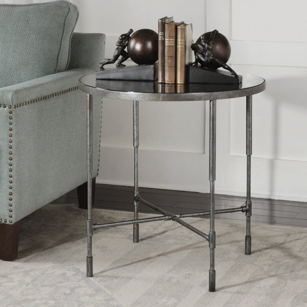 Vande Aged Steel SideTable