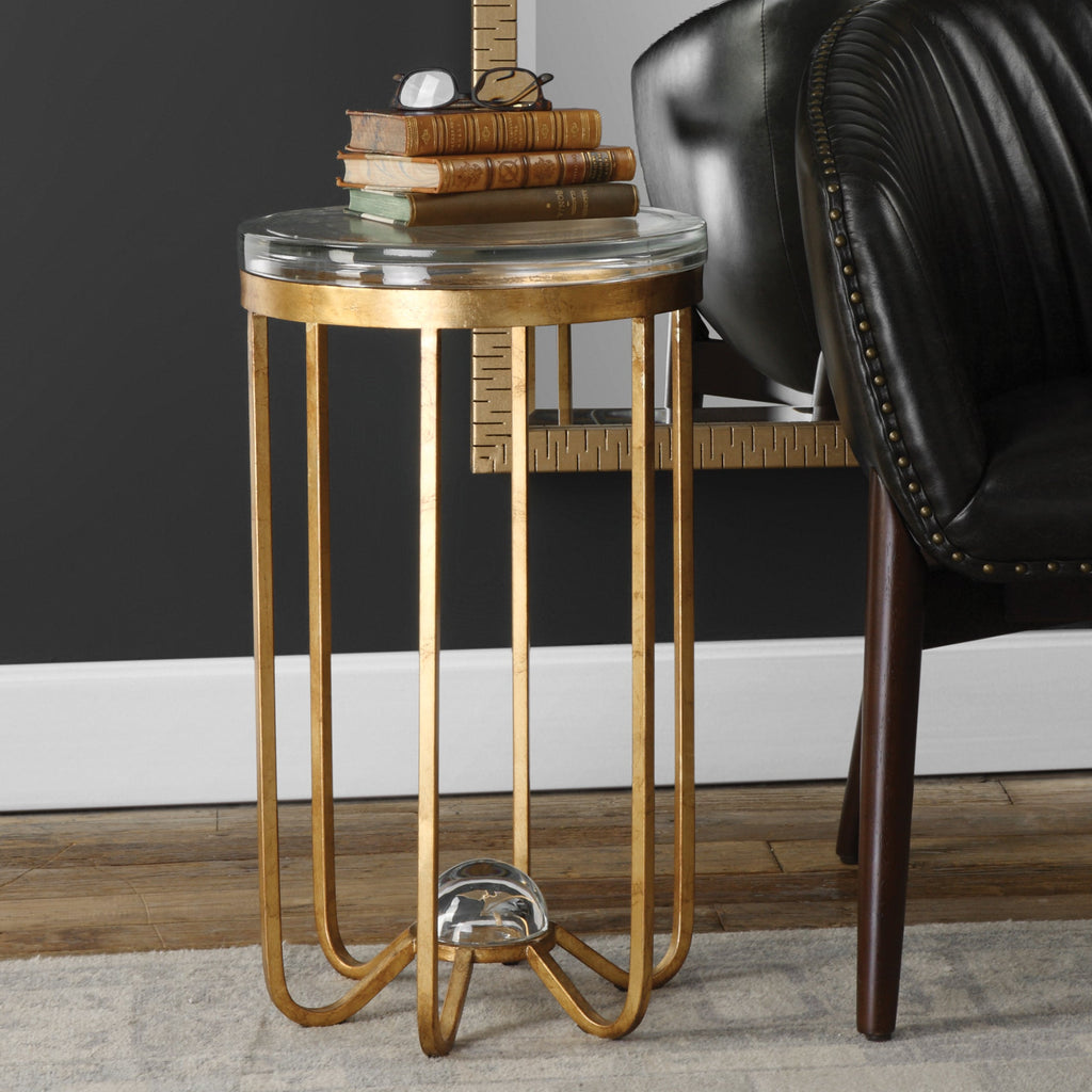 Allura Gold Accent Table