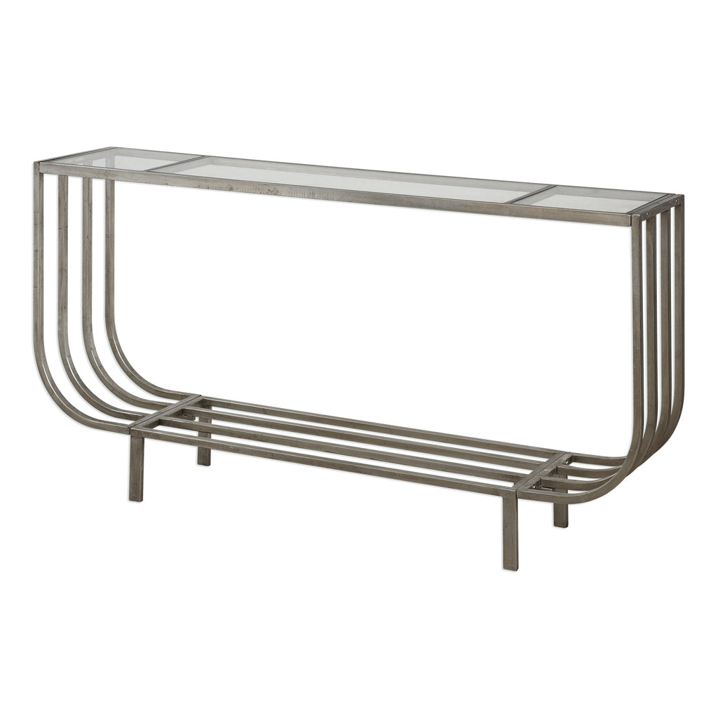 Arlice Bright Silver Console Table