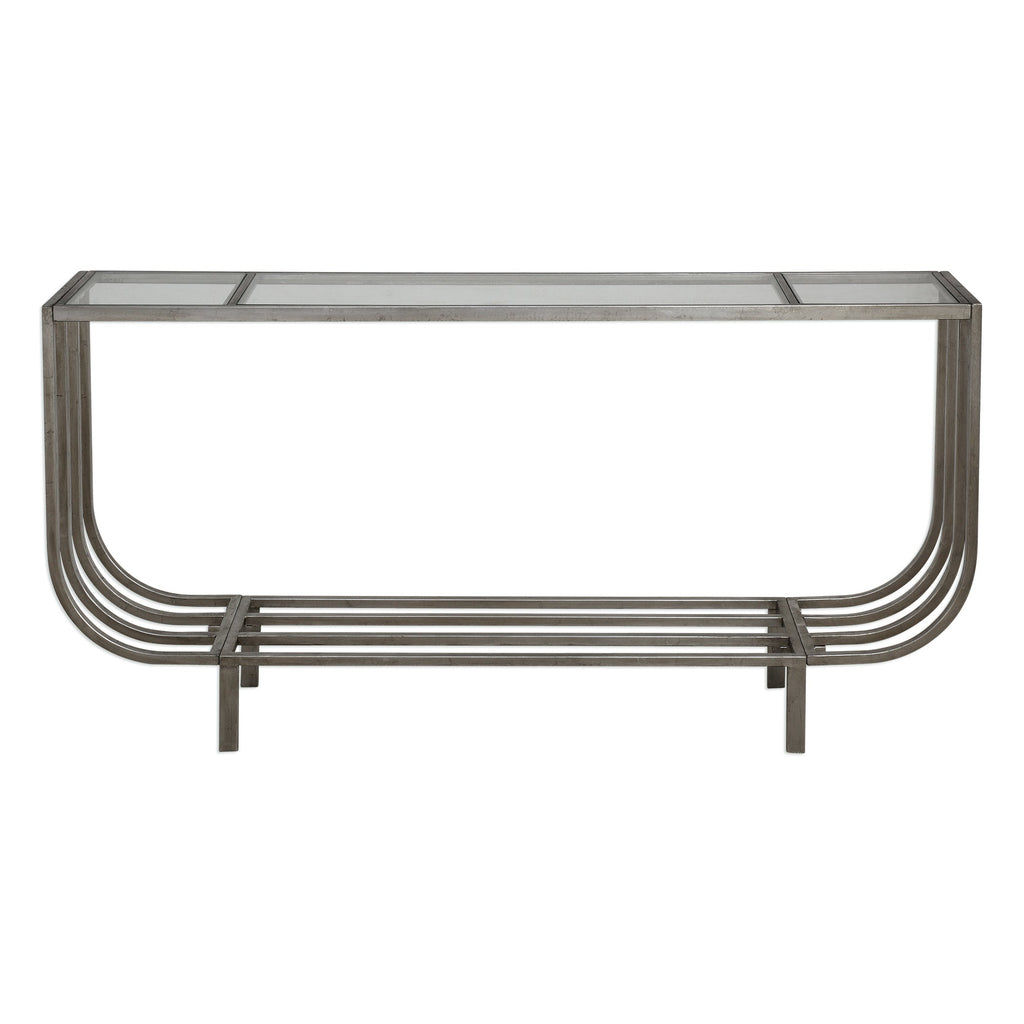 Arlice Bright Silver Console Table