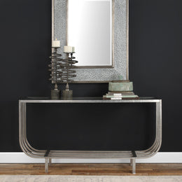 Arlice Bright Silver Console Table